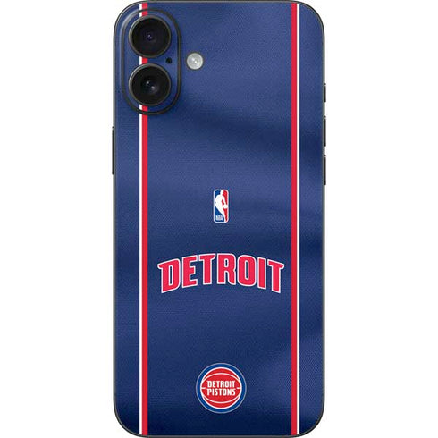 NBA Detroit Pistons Jersey iPhone 16 Plus Skin